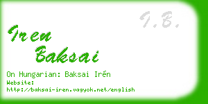 iren baksai business card