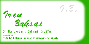 iren baksai business card